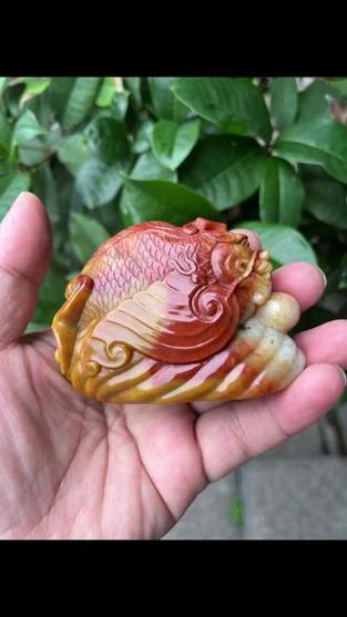 纯手工雕刻  #收藏品  #寿山石摆件  杜林石 中国工艺美术大师